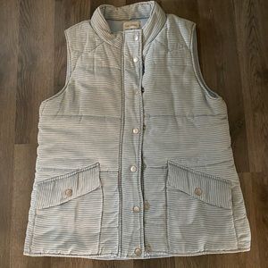 Light blue striped vest
